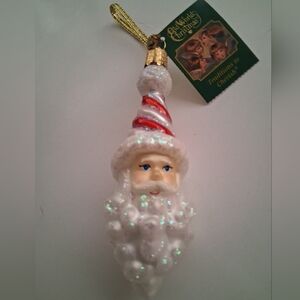 NWT OLD WORLD  Collectible "Peppermint Twist  Santa" Christmas Ornament